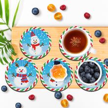 Load image into Gallery viewer, 8PCS Diamond Painting Art Coaster Kit Acrylic Special Shape Santa (#4)

