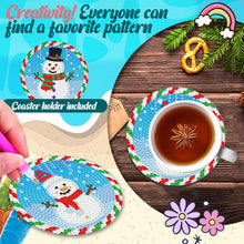 Load image into Gallery viewer, 8PCS Diamond Painting Art Coaster Kit Acrylic Special Shape Santa (#4)
