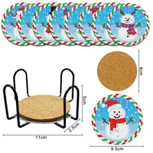 Load image into Gallery viewer, 8PCS Diamond Painting Art Coaster Kit Acrylic Special Shape Santa (#4)
