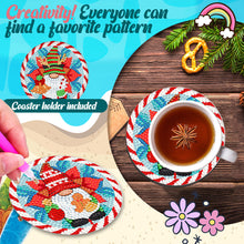 Load image into Gallery viewer, 8PCS Diamond Painting Art Coaster Kit Acrylic Special Shape Santa (#5)
