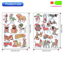 Load image into Gallery viewer, 4pcs/2set Gem Art DIY Craft Kits Xmas Cartoon Puppies Diamond Painting Sticker

