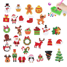 Load image into Gallery viewer, 8pcs/2set Gem Art DIY Craft Kits Christmas Grinch Diamond Painting Sticker Moose
