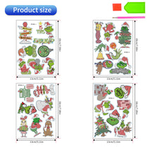 Load image into Gallery viewer, 8pcs/2set Gem Art DIY Craft Kits Christmas Grinch Diamond Painting Sticker Moose
