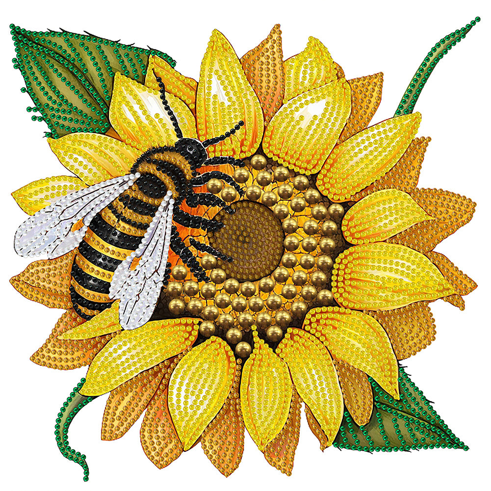 Diamond Painting - Partial Special Shaped - sunflower (30*30CM)