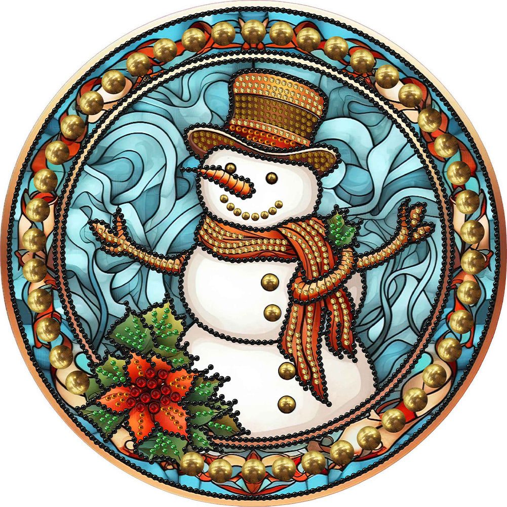 Diamond Painting - Partial Special Shaped - Christmas snowman (30*30CM)