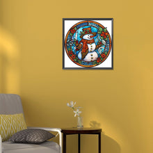 Load image into Gallery viewer, Diamond Painting - Partial Special Shaped - Christmas snowman (30*30CM)
