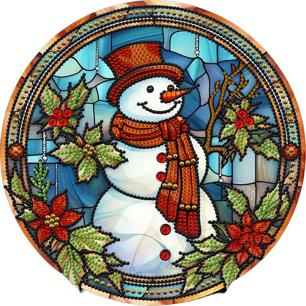 Diamond Painting - Partial Special Shaped - Christmas snowman (30*30CM)