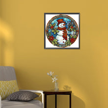 Load image into Gallery viewer, Diamond Painting - Partial Special Shaped - Christmas snowman (30*30CM)
