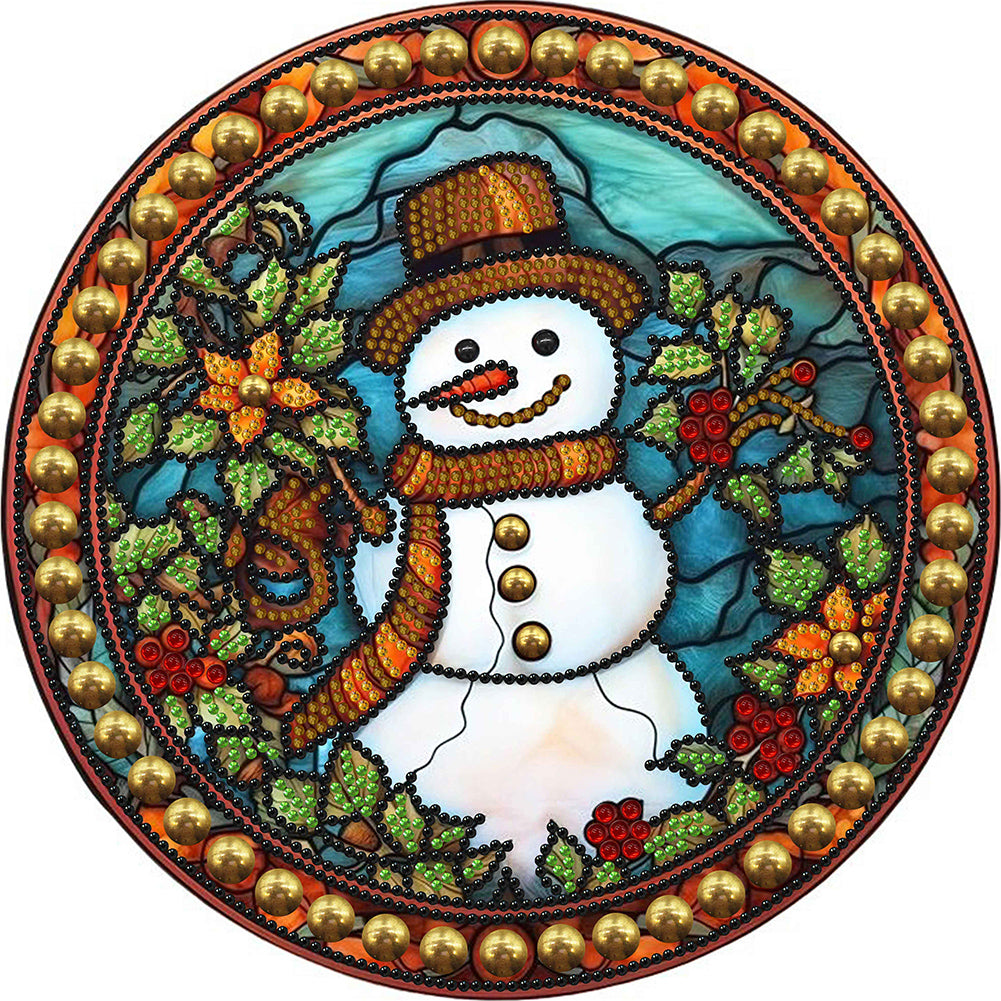 Diamond Painting - Partial Special Shaped - Christmas snowman (30*30CM)