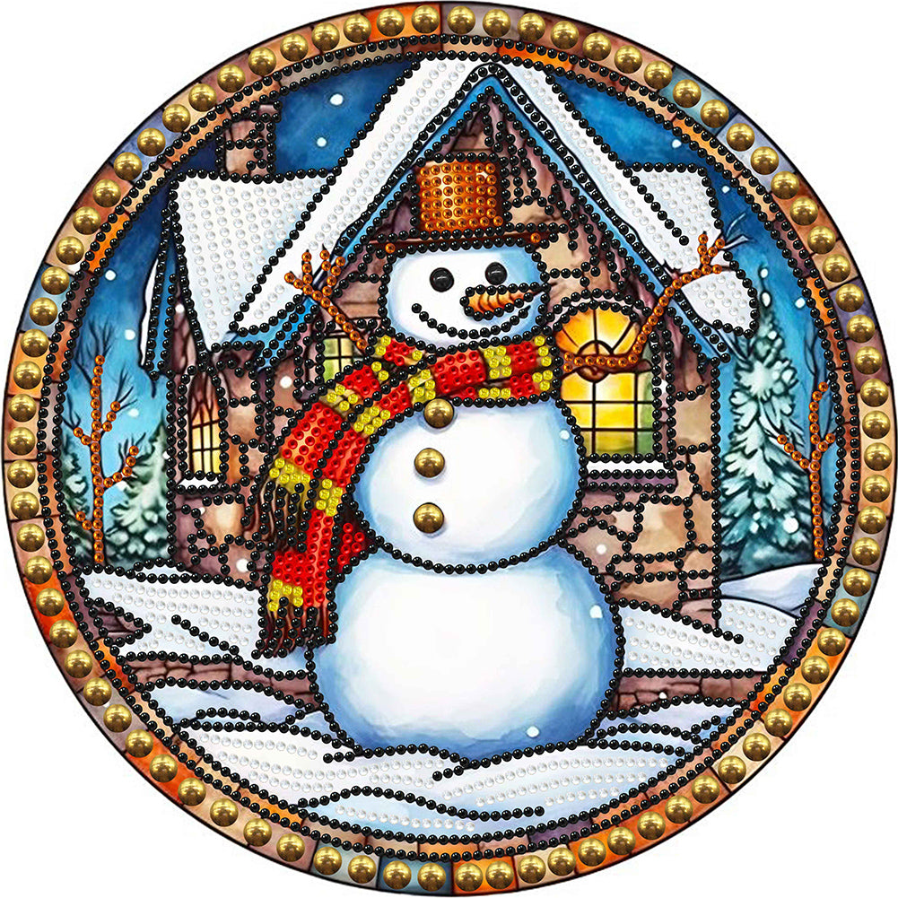 Diamond Painting - Partial Special Shaped - Christmas snowman (30*30CM)