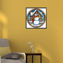 Load image into Gallery viewer, Diamond Painting - Partial Special Shaped - Christmas snowman (30*30CM)
