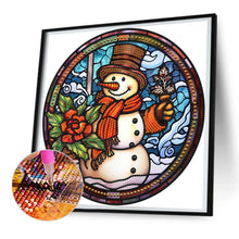 Load image into Gallery viewer, Diamond Painting - Partial Special Shaped - Christmas snowman (30*30CM)
