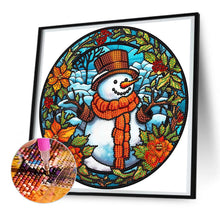 Load image into Gallery viewer, Diamond Painting - Partial Special Shaped - Christmas snowman (30*30CM)
