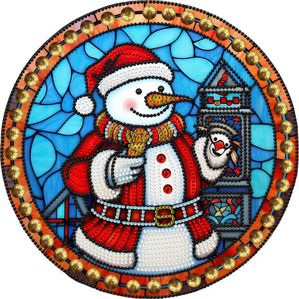 Diamond Painting - Partial Special Shaped - Christmas snowman (30*30CM)