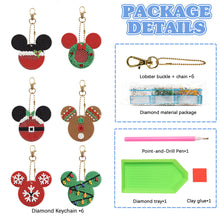 Load image into Gallery viewer, 5/6PCS Full Drill Keyring Xmas Dessert Cake Double Sided Xmas Bell Special Shape

