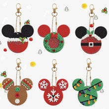 Load image into Gallery viewer, 5/6PCS Full Drill Keyring Xmas Dessert Cake Double Sided Xmas Bell Special Shape
