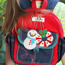 Load image into Gallery viewer, 5/6PCS Full Drill Keyring Xmas Dessert Cake Double Sided Xmas Bell Special Shape
