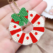 Load image into Gallery viewer, 5/6PCS Full Drill Keyring Xmas Dessert Cake Double Sided Xmas Bell Special Shape
