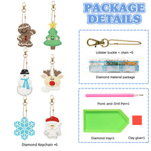 Load image into Gallery viewer, 5/6PCS Full Drill Keyring Xmas Dessert Cake Double Sided Xmas Bell Special Shape
