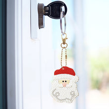 Load image into Gallery viewer, 5/6PCS Full Drill Keyring Xmas Dessert Cake Double Sided Xmas Bell Special Shape
