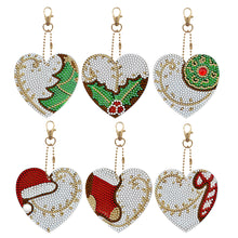 Load image into Gallery viewer, 5/6PCS Full Drill Keyring Xmas Dessert Cake Double Sided Xmas Bell Special Shape
