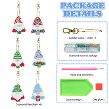 Load image into Gallery viewer, 5/6PCS Full Drill Keyring Xmas Dessert Cake Double Sided Xmas Bell Special Shape
