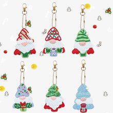 Load image into Gallery viewer, 5/6PCS Full Drill Keyring Xmas Dessert Cake Double Sided Xmas Bell Special Shape

