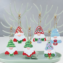 Load image into Gallery viewer, 5/6PCS Full Drill Keyring Xmas Dessert Cake Double Sided Xmas Bell Special Shape
