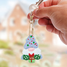 Load image into Gallery viewer, 5/6PCS Full Drill Keyring Xmas Dessert Cake Double Sided Xmas Bell Special Shape
