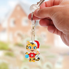 Load image into Gallery viewer, 5/6PCS Full Drill Keyring Xmas Dessert Cake Double Sided Xmas Bell Special Shape
