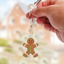 Load image into Gallery viewer, 5/6PCS Full Drill Keyring Xmas Dessert Cake Double Sided Xmas Bell Special Shape
