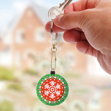 Load image into Gallery viewer, 5/6PCS Full Drill Keyring Xmas Dessert Cake Double Sided Xmas Bell Special Shape
