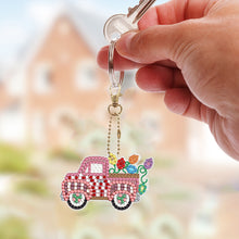 Load image into Gallery viewer, 5/6PCS Full Drill Keyring Xmas Dessert Cake Double Sided Xmas Bell Special Shape
