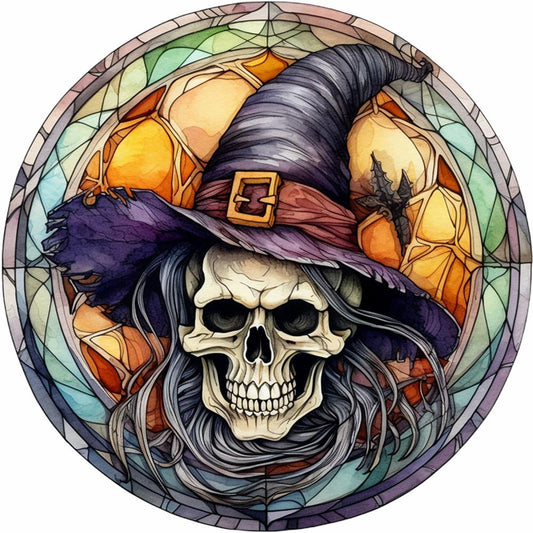 Diamond Painting - Full Round - halloween horror atmosphere glass art (30*30CM)