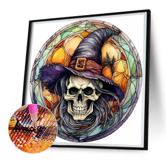 Diamond Painting - Full Round - halloween horror atmosphere glass art (30*30CM)