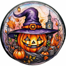 Load image into Gallery viewer, Diamond Painting - Full Round - Halloween horror atmosphere glass painting (30*30CM)
