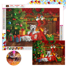 Load image into Gallery viewer, Diamond Painting - Full Square - Christmas puppy (40*30CM)
