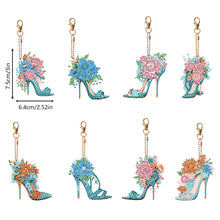 Load image into Gallery viewer, 8PCS Diamond Painting Keychains Special Shape Double Sided Diamond Art Ornaments
