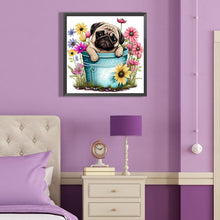 Load image into Gallery viewer, Diamond Painting - Full Round - pug dog (40*40CM)
