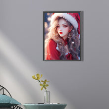 Load image into Gallery viewer, Diamond Painting - Full Square - Beautiful girl in Christmas atmosphere (30*40CM)
