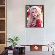 Load image into Gallery viewer, Diamond Painting - Full Square - Beautiful girl in Christmas atmosphere (30*40CM)
