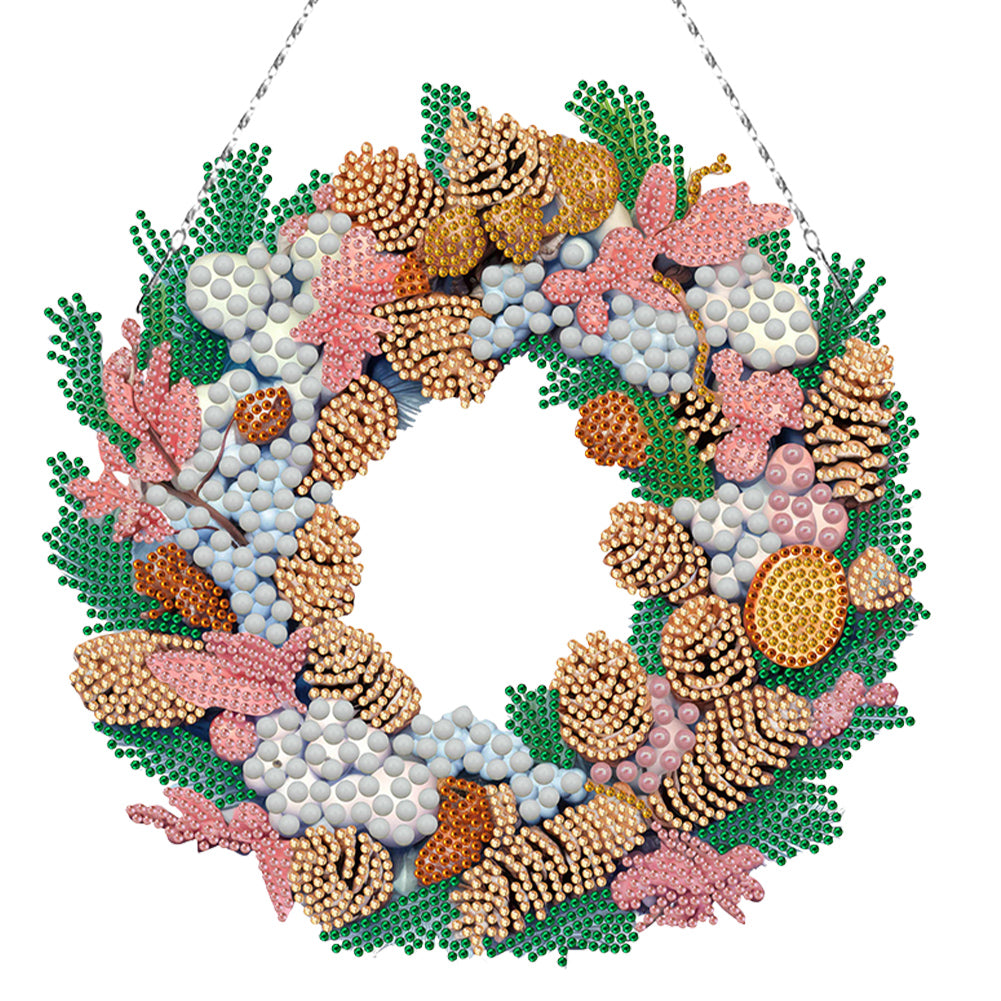 Special Shaped Crystal Painting Wreath Kit DIY Full Drill Garland (#8)
