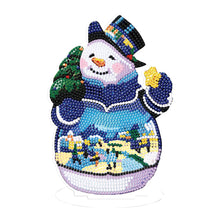 Load image into Gallery viewer, 5D DIY Diamond Art Table Decor Guardian Snowman Christmas Decor Embrace Snowman
