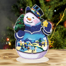 Load image into Gallery viewer, 5D DIY Diamond Art Table Decor Guardian Snowman Christmas Decor Embrace Snowman
