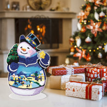 Load image into Gallery viewer, 5D DIY Diamond Art Table Decor Guardian Snowman Christmas Decor Embrace Snowman
