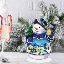 Load image into Gallery viewer, 5D DIY Diamond Art Table Decor Guardian Snowman Christmas Decor Embrace Snowman
