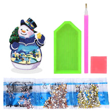 Load image into Gallery viewer, 5D DIY Diamond Art Table Decor Guardian Snowman Christmas Decor Embrace Snowman
