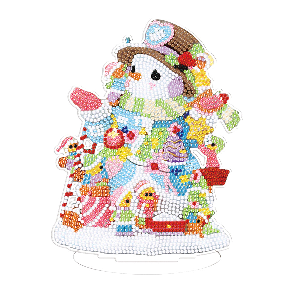 5D DIY Diamond Art Table Decor Guardian Snowman Christmas Decor Embrace Snowman