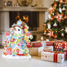 Load image into Gallery viewer, 5D DIY Diamond Art Table Decor Guardian Snowman Christmas Decor Embrace Snowman
