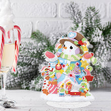 Load image into Gallery viewer, 5D DIY Diamond Art Table Decor Guardian Snowman Christmas Decor Embrace Snowman
